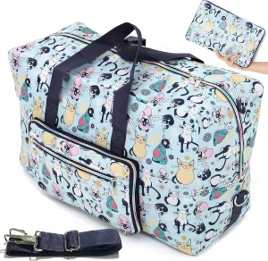 Large Foldable Travel Duffel Bag, Sports Tote Gym Bag For Women with Trolley Sleeve Weekender Overnight Carry On Checked Luggage Bag Hospital Bag Tote Shoulder Handbag Bag