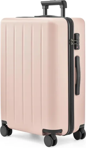 Large Suitcase 28 Inch, Checked Luggage with Double Spinner Wheels, Dry Wet Separate Design, PC Hard Case Suitcase, Lightweight Travel Luggage, TSA Approved (Baby Pink, Danube)