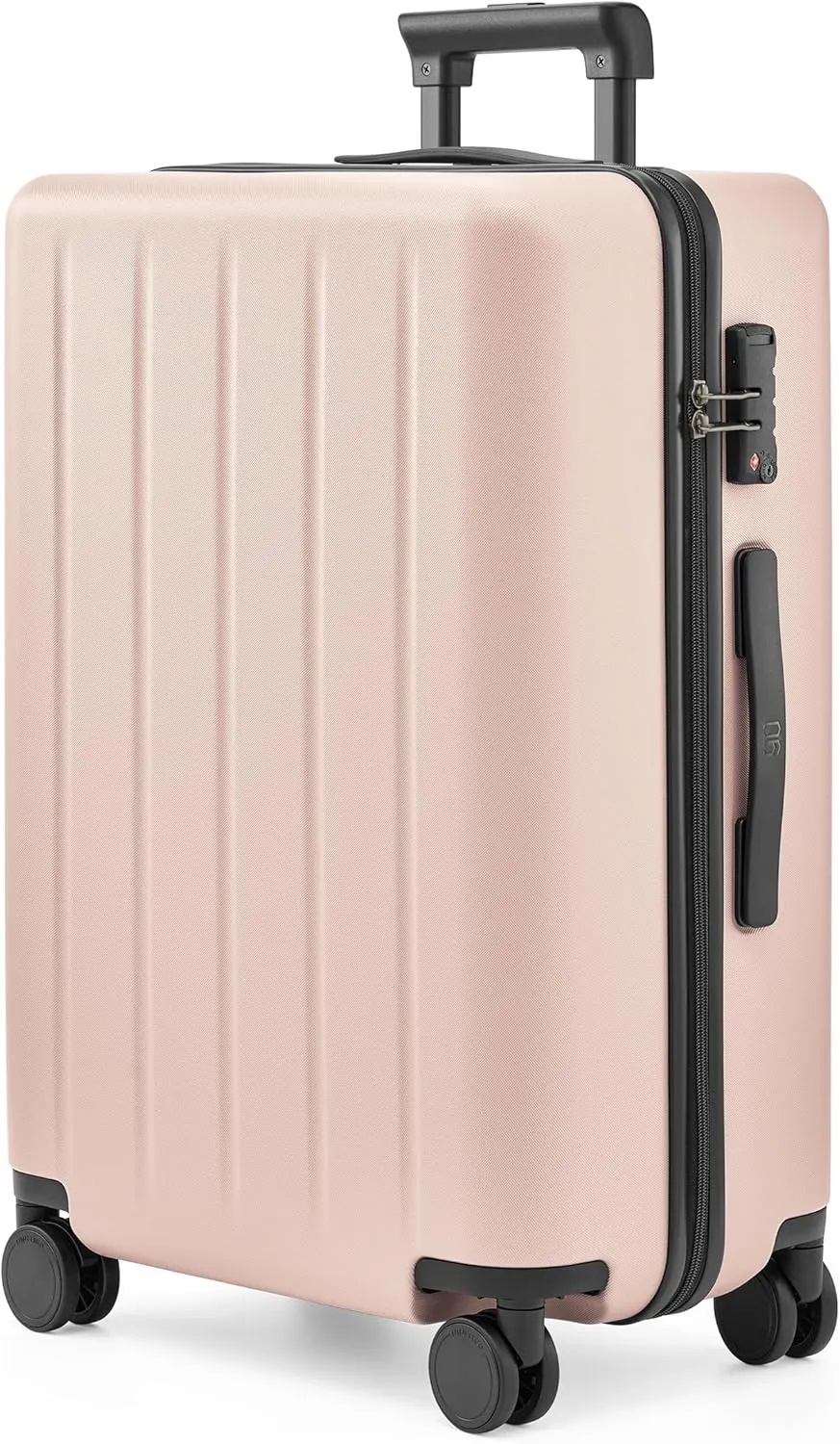 Large Suitcase 28 Inch, Checked Luggage with Double Spinner Wheels, Dry Wet Separate Design, PC Hard Case Suitcase, Lightweight Travel Luggage, TSA Approved (Baby Pink, Danube)