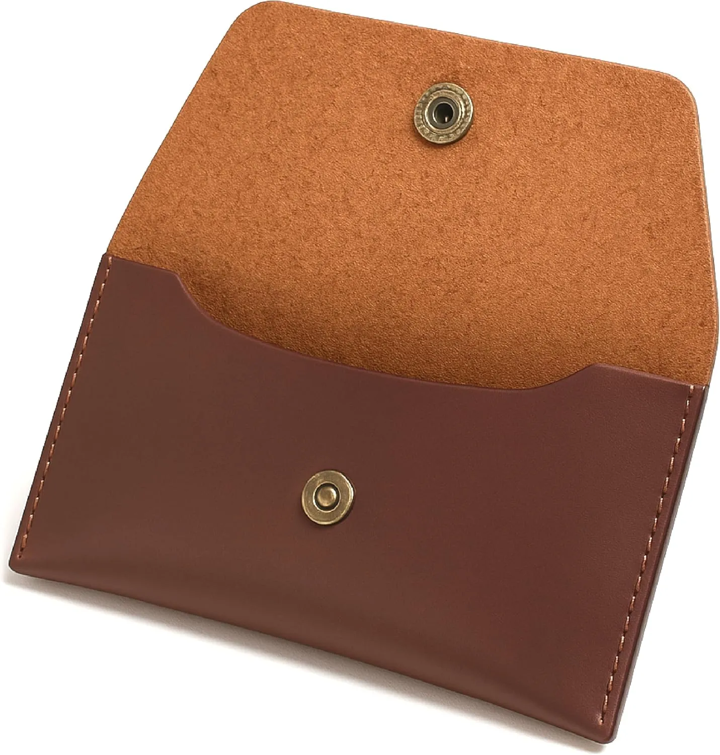 Leather Currency Pouch Dollar Bills Organiser Handmade Travel Wallet Utility Money Pouch Cash Currency Envelope(Tan)