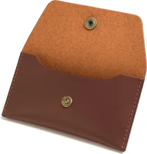 Leather Currency Pouch Dollar Bills Organiser Handmade Travel Wallet Utility Money Pouch Cash Currency Envelope(Tan)