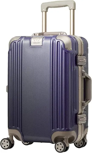 LEGEND WALKER Durable Aluminum Frame Luggage 21-inch, Iris Purple, 5509-48-PU