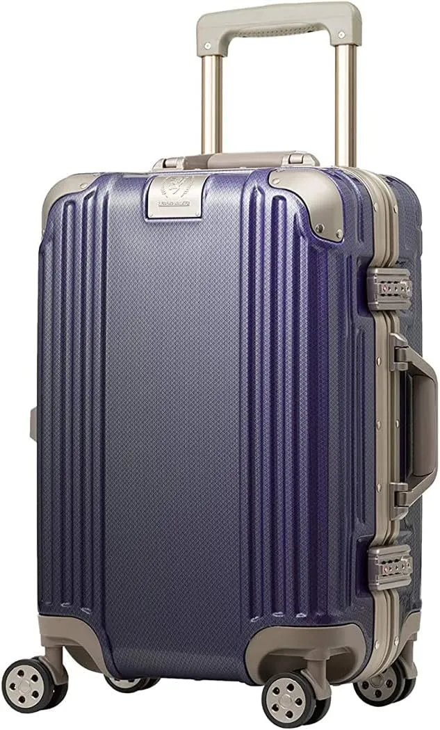 LEGEND WALKER Durable Aluminum Frame Luggage 21-inch, Iris Purple, 5509-48-PU
