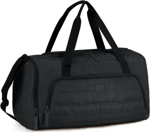 Lekebobor Gym Bag for Women, Puffer Travel Duffel Bag With Shoes Compartment & Shoulder Strap, Carry On Duffle Bag For Weekender, Travel, Sport