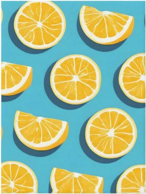 Lemon Wedges Pattern Keep Warm Blanket 80"x60" Throw Lightweight Warm Durable Suitable for Bed Sofa