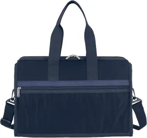 LeSportsac Deluxe Medium Weekender - Deep Sea Blue Solid - 16.5 x 16.5 x 11 inches