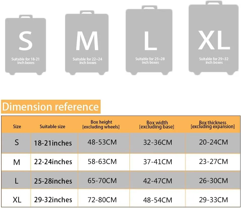 Lightweight Luggage Cover - Sturdy Travel Suitcase Protector Dustproof Protector for Long Journeys Business Travel Butterfly Print