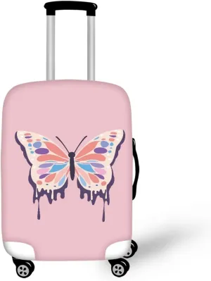 Lightweight Luggage Cover - Sturdy Travel Suitcase Protector Dustproof Protector for Long Journeys Business Travel Butterfly Print