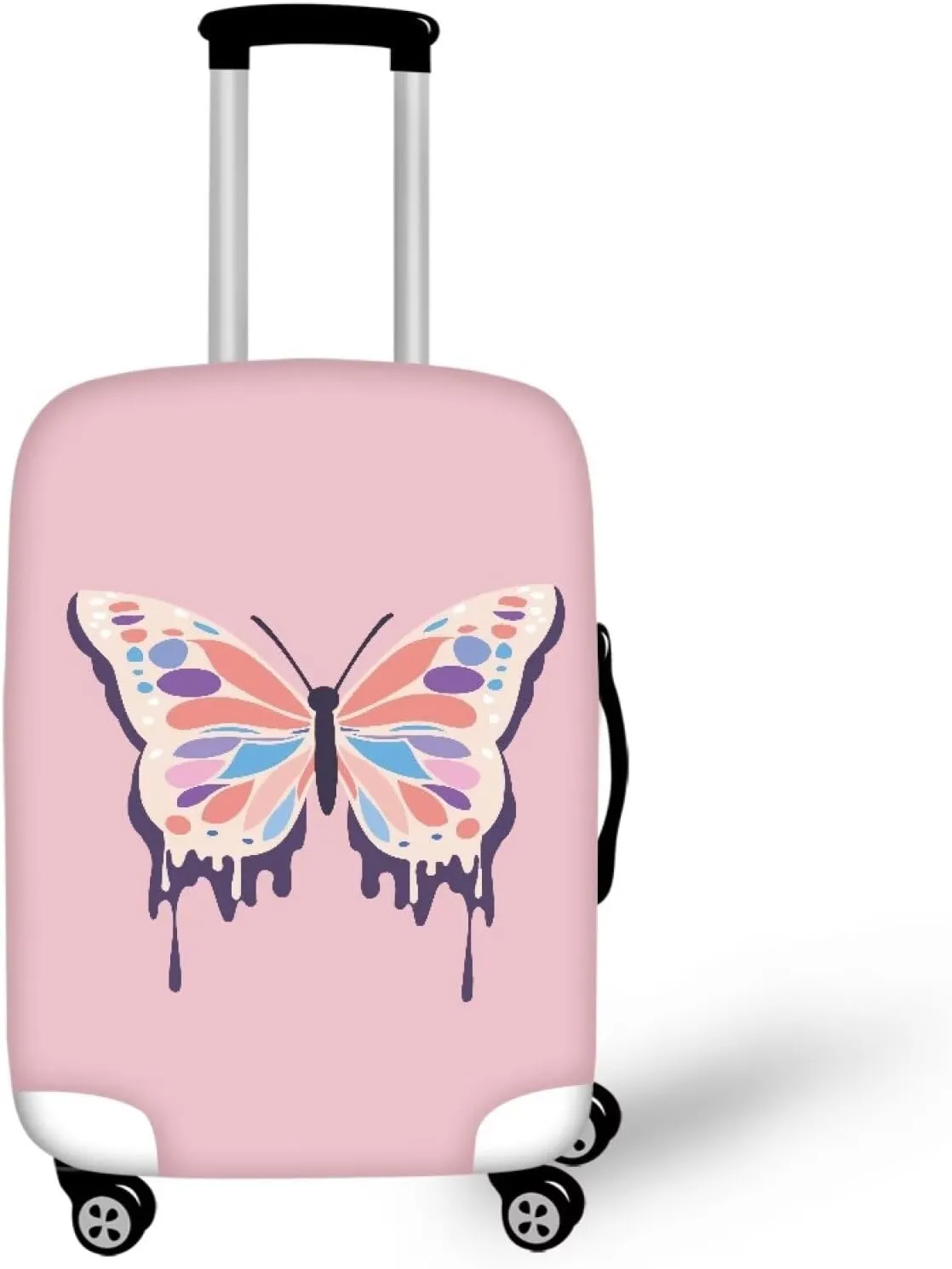 Lightweight Luggage Cover - Sturdy Travel Suitcase Protector Dustproof Protector for Long Journeys Business Travel Butterfly Print