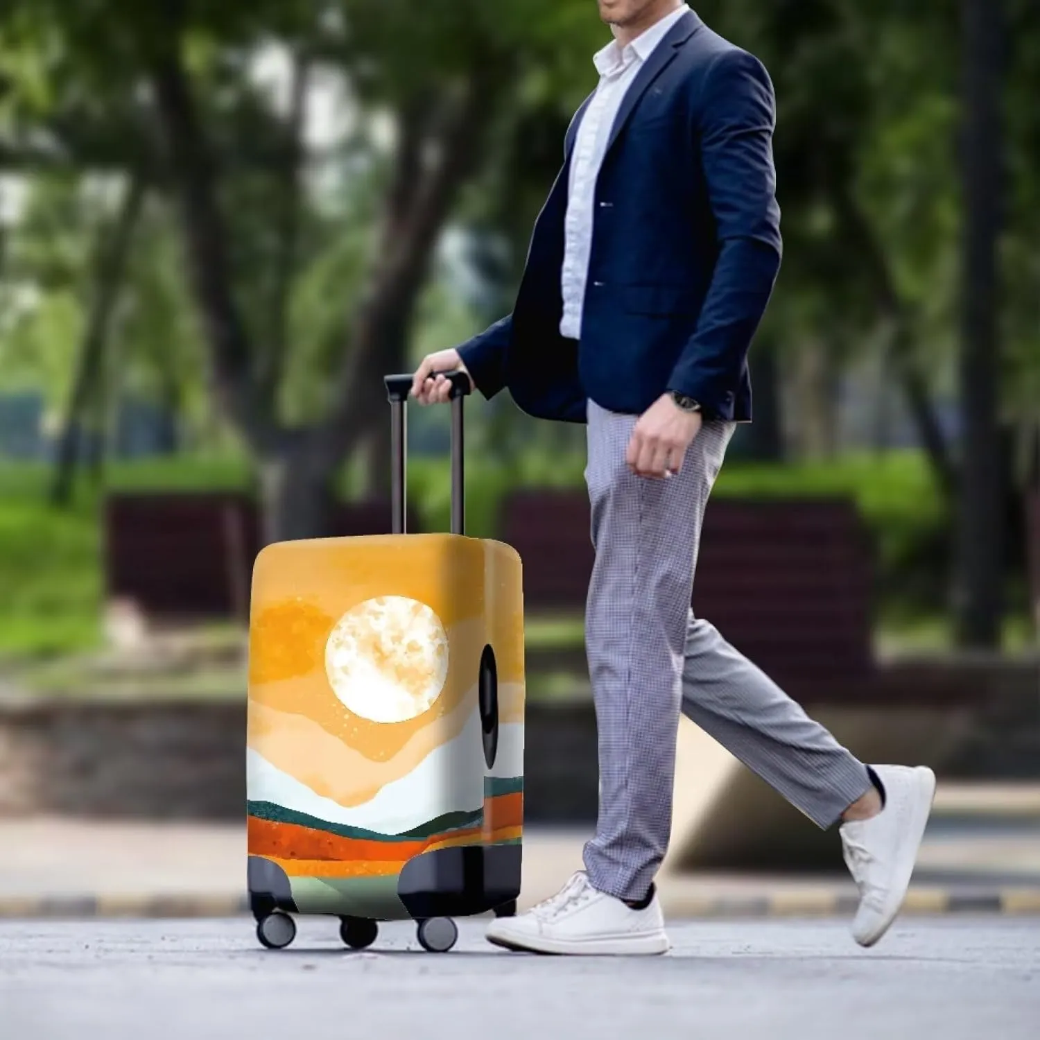Lightweight Suitcase Cover - Fashion Luggage Covers with Stylish Prints Anti-Scratch Design Lightweight Suitcase Case Covers Mountain
