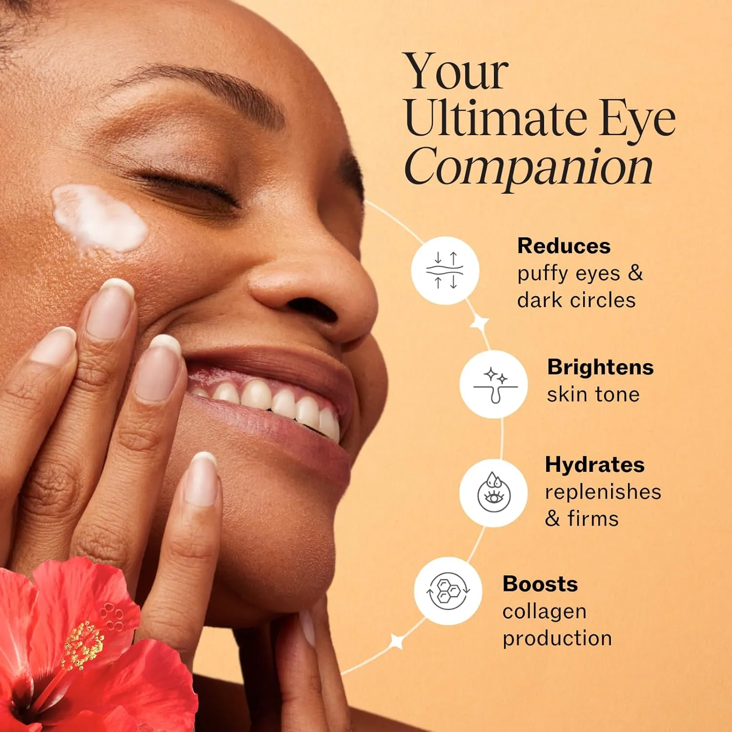 LilyAna Naturals Eye Cream for Dark Circles and Puffiness, Anti Aging Under Eye Cream for Wrinkles and Bags helps Improve Dryness; for Sensitive Skin (Bottle, 1.0 Ounce (Pack of 1))