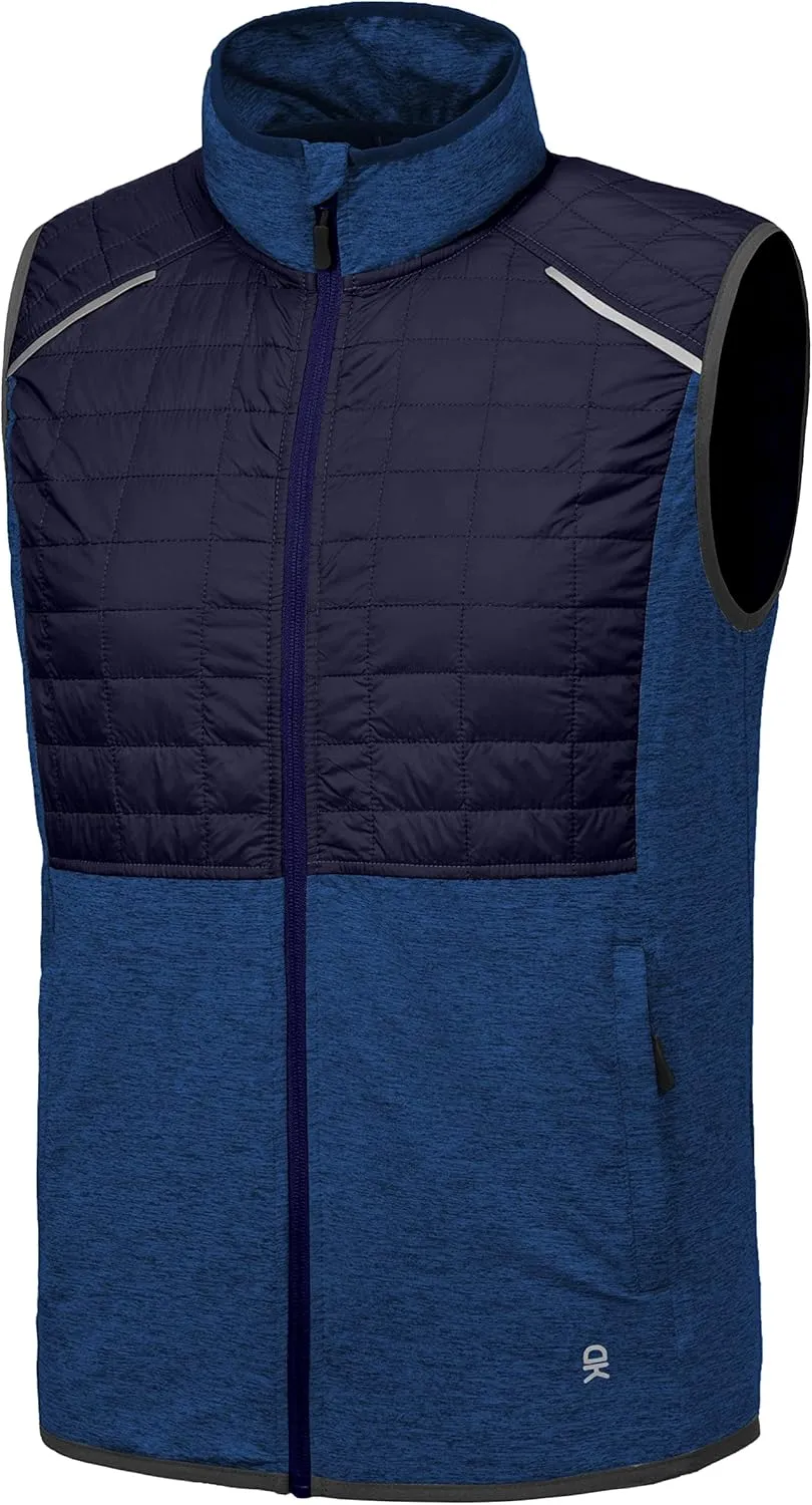 Little Donkey Andy Men's Lightweight Golf Vest Warm Outdoor Sleeveless Jacket for Hiking Travel Running Casual
