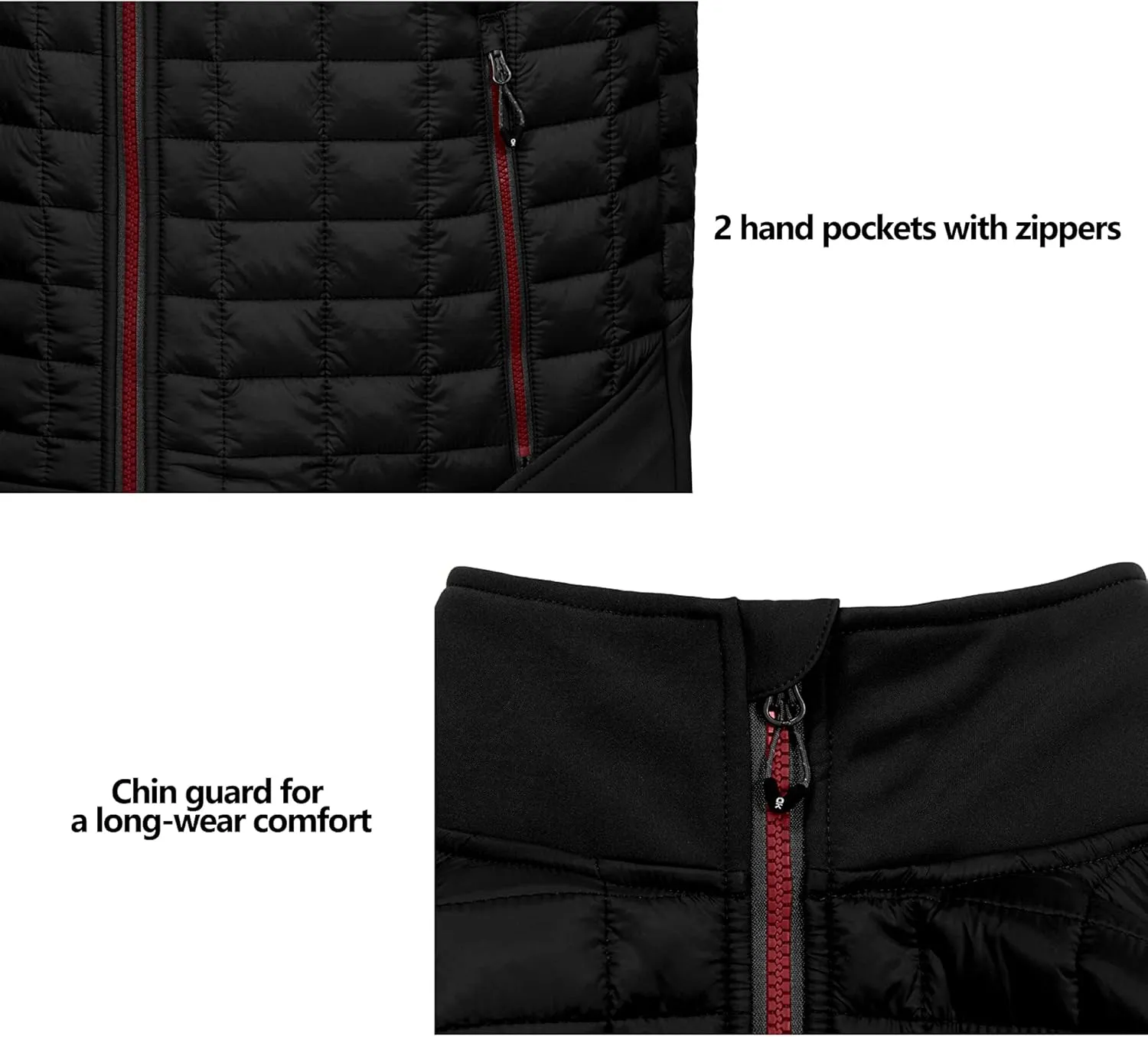 Little Donkey Andy Men’s Lightweight Puffer Vest, Warm Outdoor Sleeveless Jacket for Hiking Travel Running