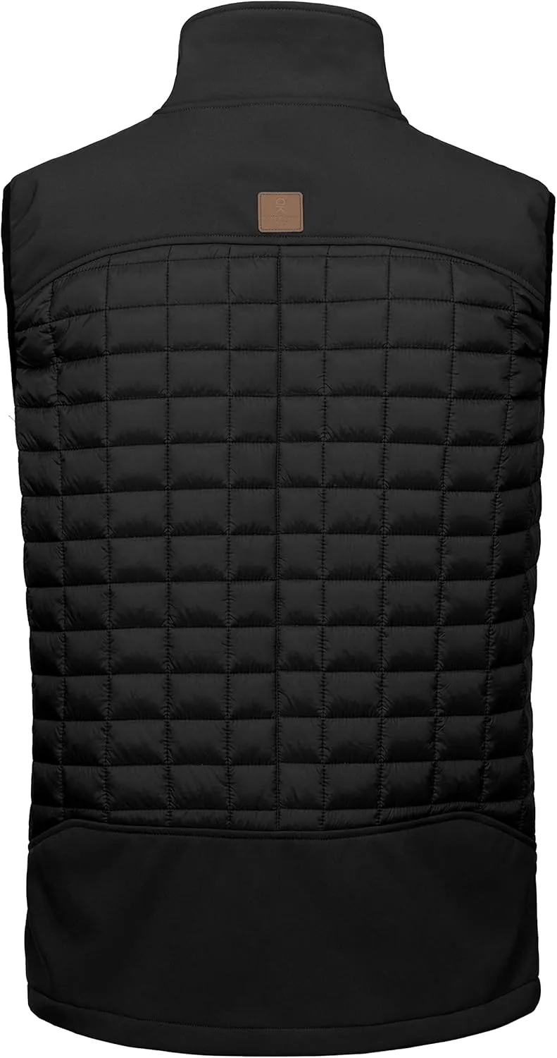 Little Donkey Andy Men’s Lightweight Puffer Vest, Warm Outdoor Sleeveless Jacket for Hiking Travel Running