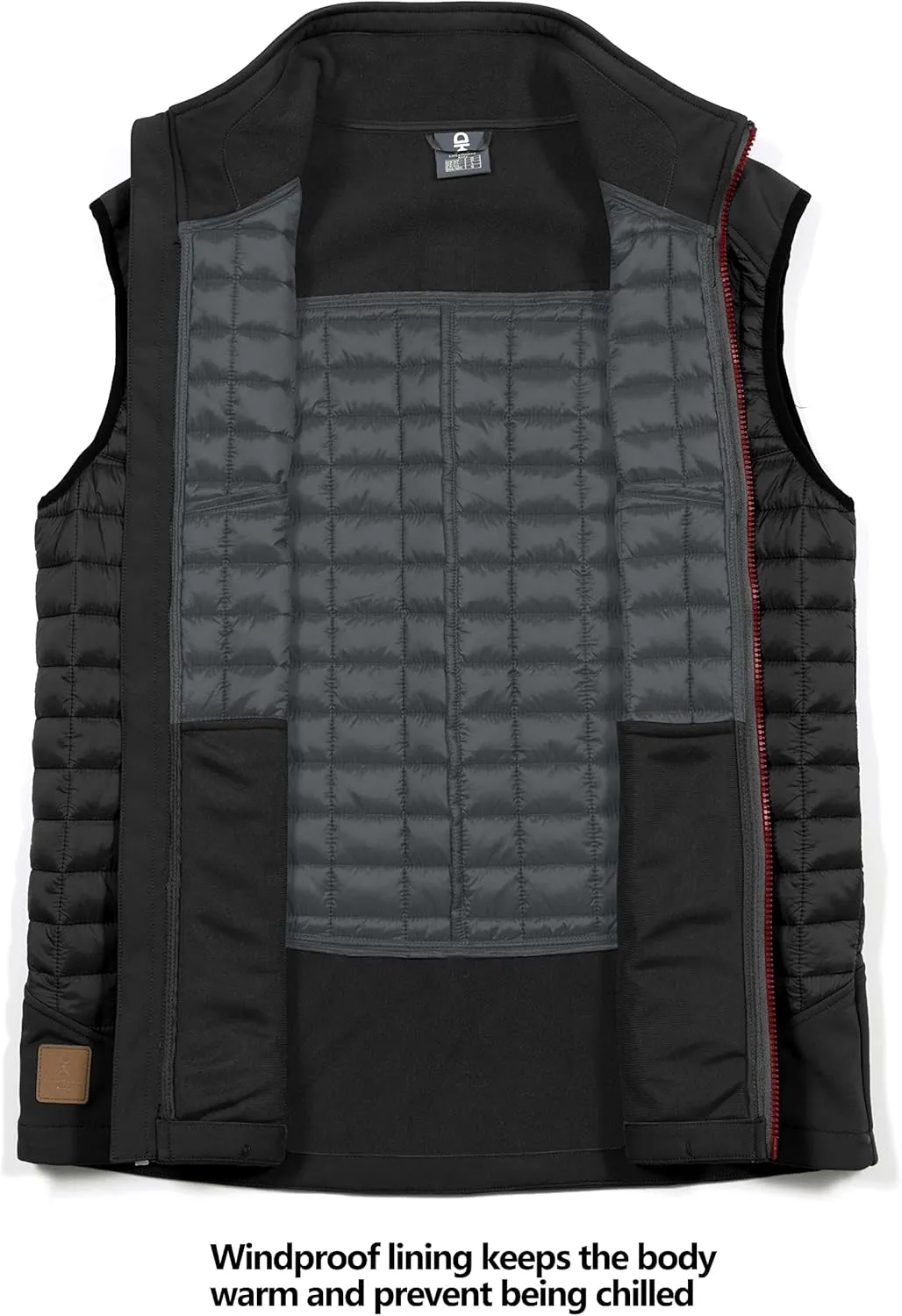 Little Donkey Andy Men’s Lightweight Puffer Vest, Warm Outdoor Sleeveless Jacket for Hiking Travel Running