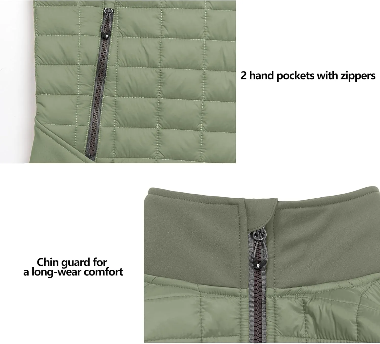 Little Donkey Andy Men’s Lightweight Puffer Vest, Warm Outdoor Sleeveless Jacket for Hiking Travel Running