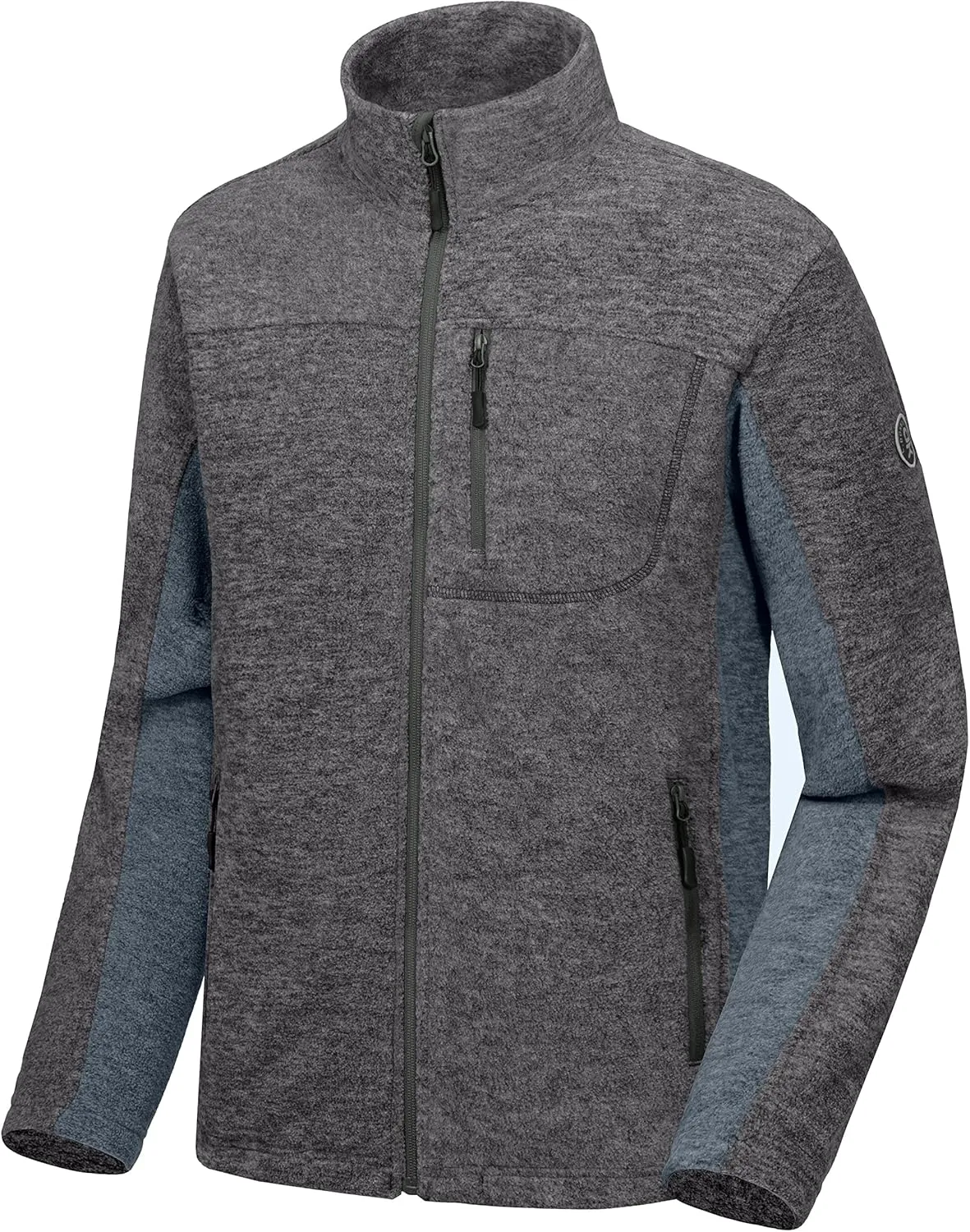 Little Donkey Andy Men's Winter Warm Polar Fleece Golf Jacket Lightweight Thermal Hiking Running Travel Jacket