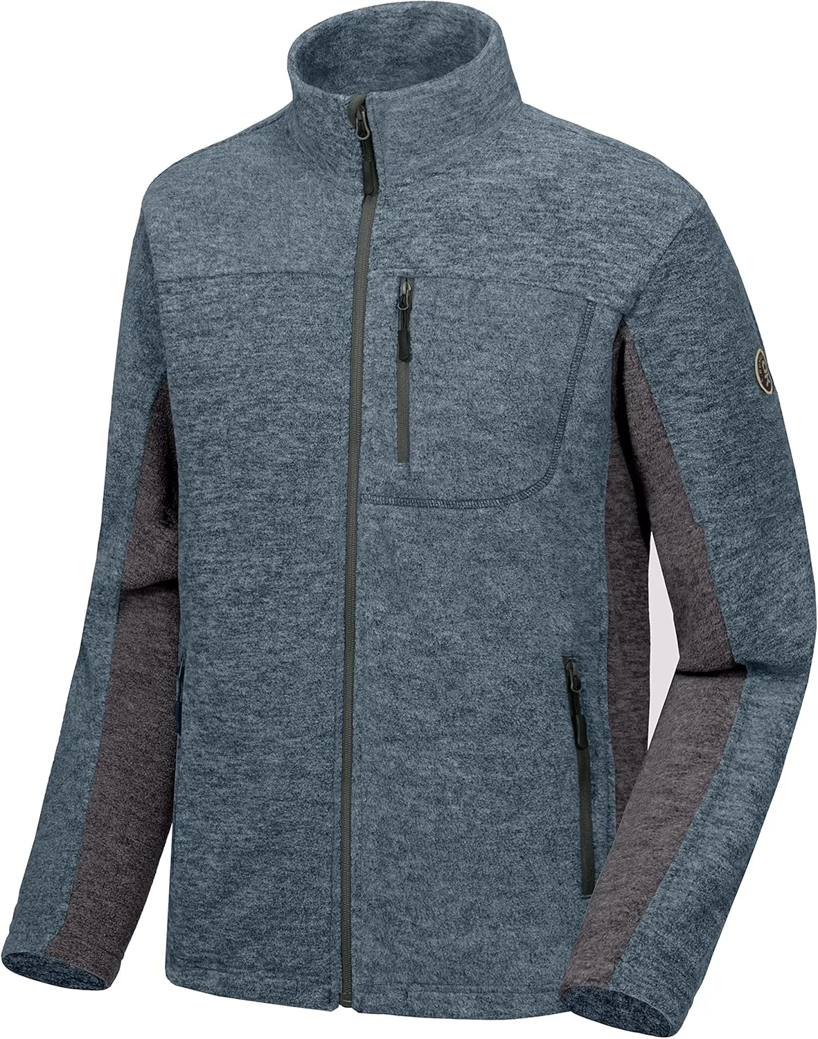 Little Donkey Andy Men's Winter Warm Polar Fleece Golf Jacket Lightweight Thermal Hiking Running Travel Jacket