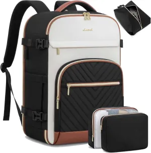 LOVEVOOK Travel Backpack for Women,50L Carry On Backpack for Airplanes,18 Inch Laptop Personal Item Travel Bag,TSA Approved Carry On Luggage,Waterproof Weekender Business Hiking Bag