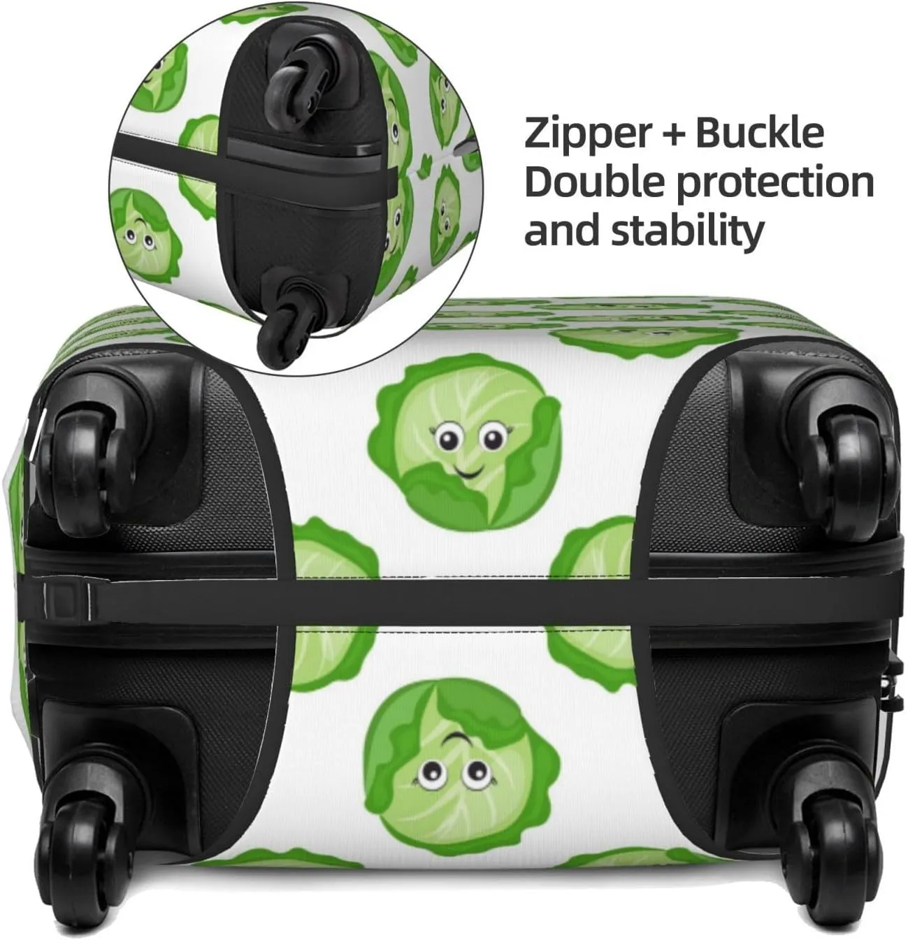 Luggage Cover Protector Suitcase Cover - bright cabbage cute eyes funny Soft Fashion Uitcase Cover for Luggage