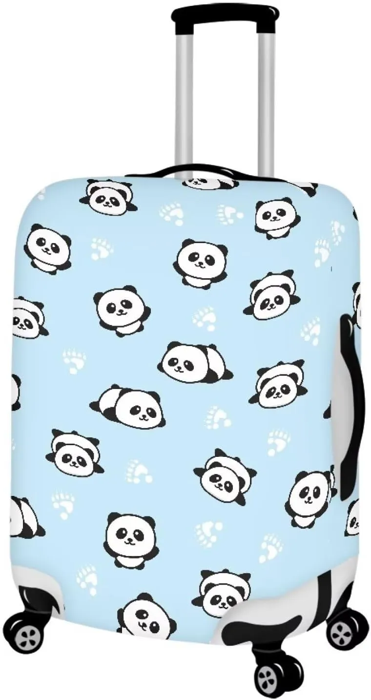 Luggage Covers Blue Travel Luggage Cover Panda Suitcase Cover Case Luggage Protector Durable Baggage Cover Luggage Dust Cover Carry on Cover Apply 25-28 inch Suitcase Protector Size L