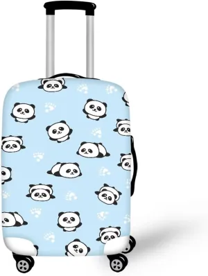 Luggage Covers Blue Travel Luggage Cover Panda Suitcase Cover Case Luggage Protector Durable Baggage Cover Luggage Dust Cover Carry on Cover Apply 25-28 inch Suitcase Protector Size L