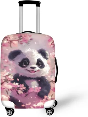 Luggage Covers Cherry Blossoms Luggage Cover Panda Suitcase Cover Protector Luggage Protector Cover Lightweight Baggage Cover Dust Cover Luggage Dust Cover Carry on Cover Fit 25-28 Inch-L
