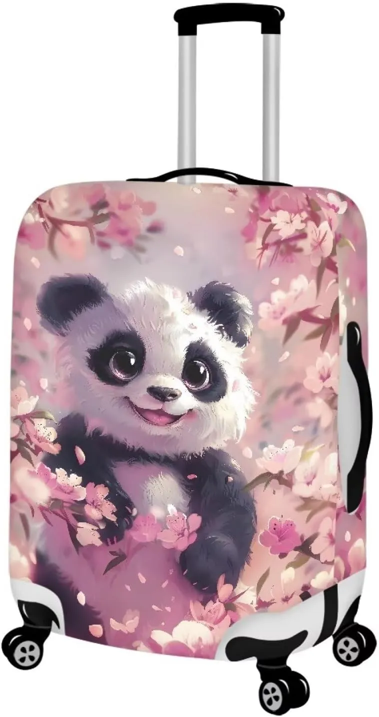 Luggage Covers Cherry Blossoms Luggage Cover Panda Suitcase Cover Protector Luggage Protector Cover Lightweight Baggage Cover Dust Cover Luggage Dust Cover Carry on Cover Fit 25-28 Inch-L