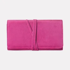 LUXE VELVET JEWELLERY WRAP BERRY