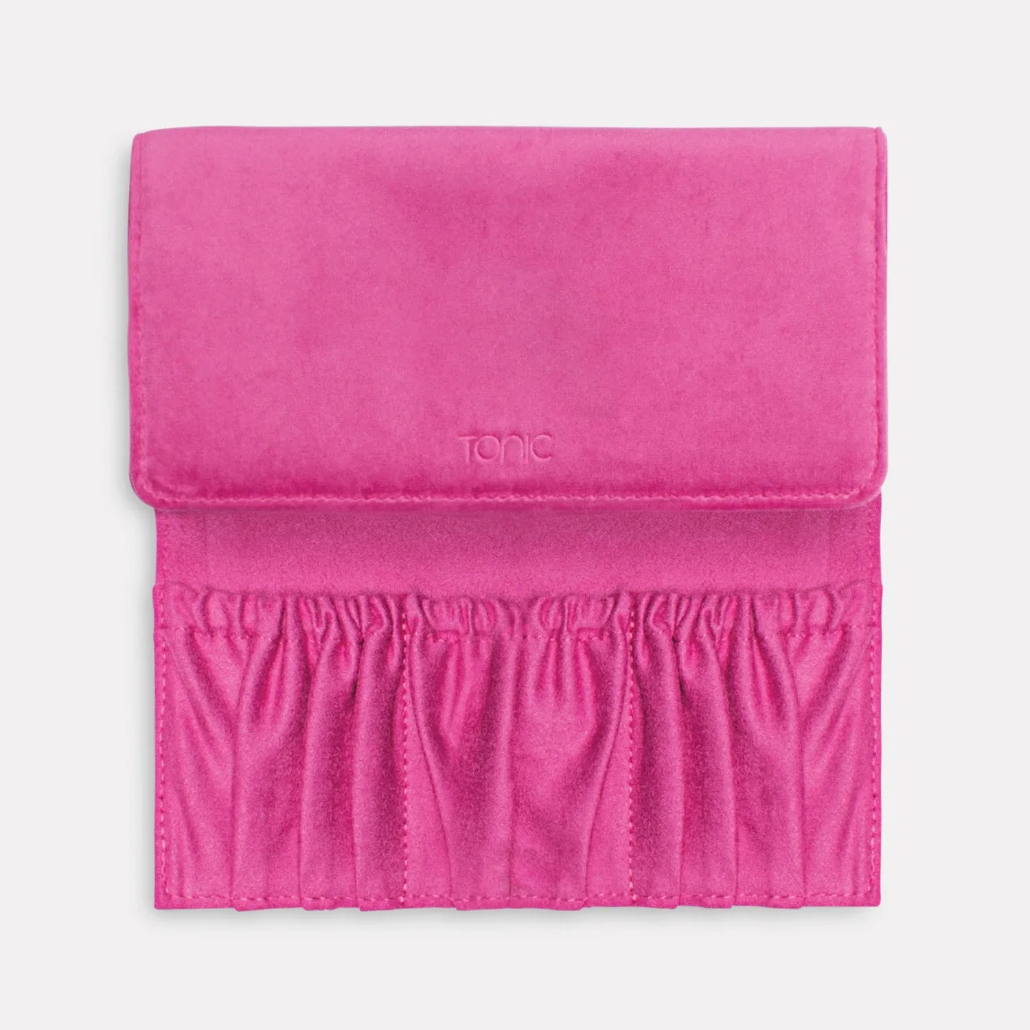 LUXE VELVET JEWELLERY WRAP BERRY