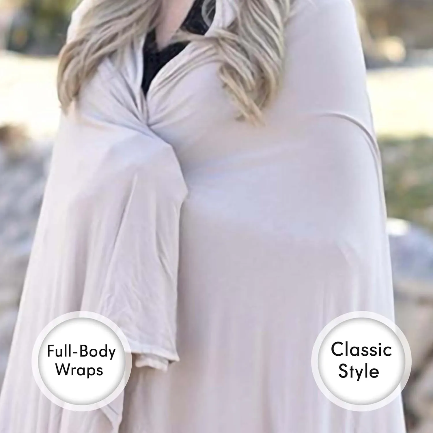 Luxury Cooling Travel Blanket - Stretchy, Lightweight Soft & Breathable Shawl Wraps for Women