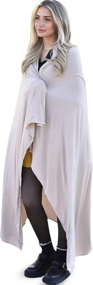 Luxury Cooling Travel Blanket - Stretchy, Lightweight Soft & Breathable Shawl Wraps for Women