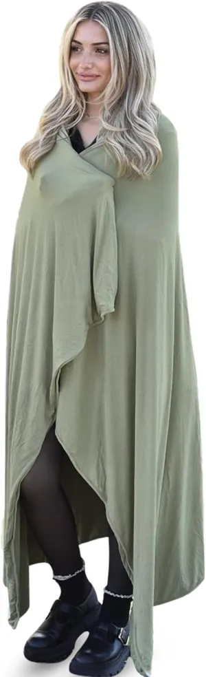 Luxury Cooling Travel Blanket - Stretchy, Lightweight Soft & Breathable Shawl Wraps for Women