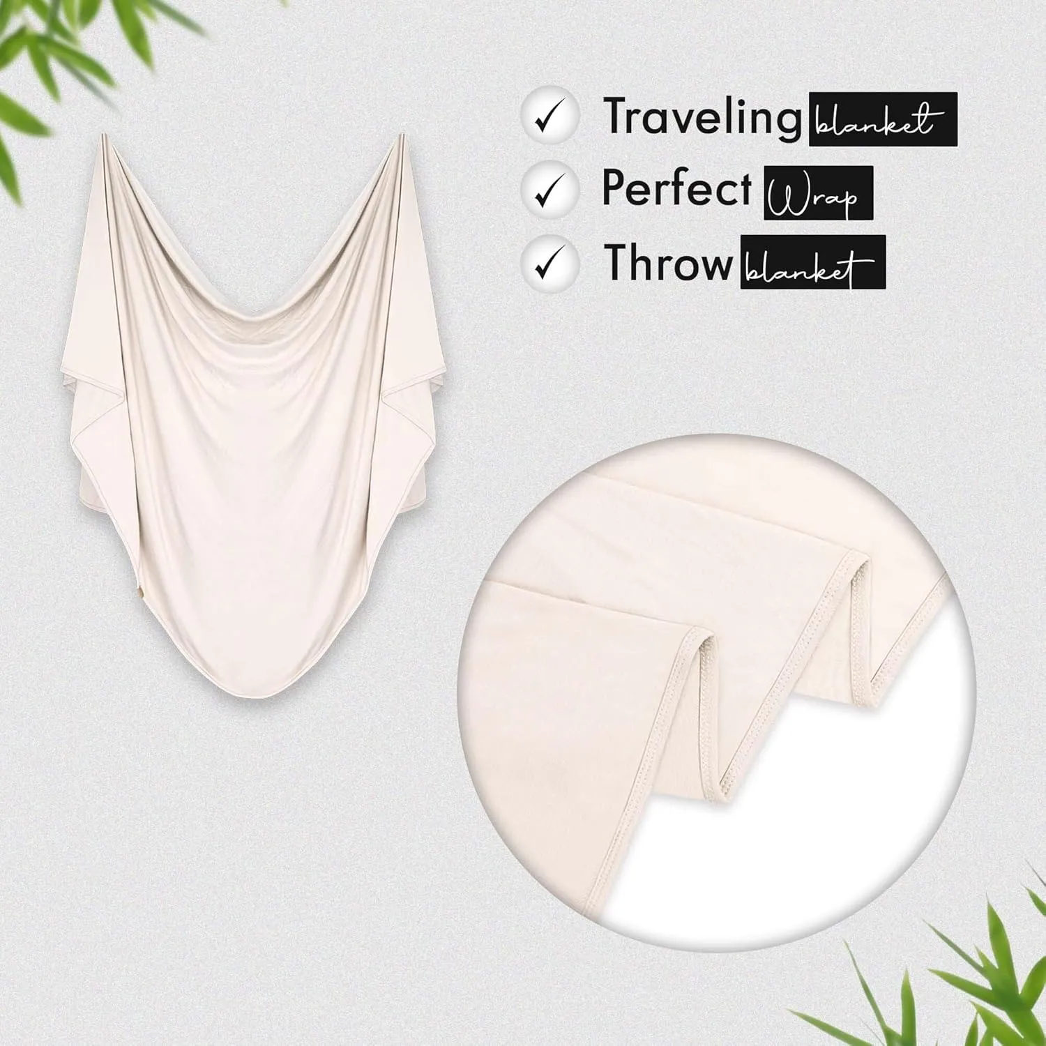 Luxury Cooling Travel Blanket - Stretchy, Lightweight Soft & Breathable Shawl Wraps for Women