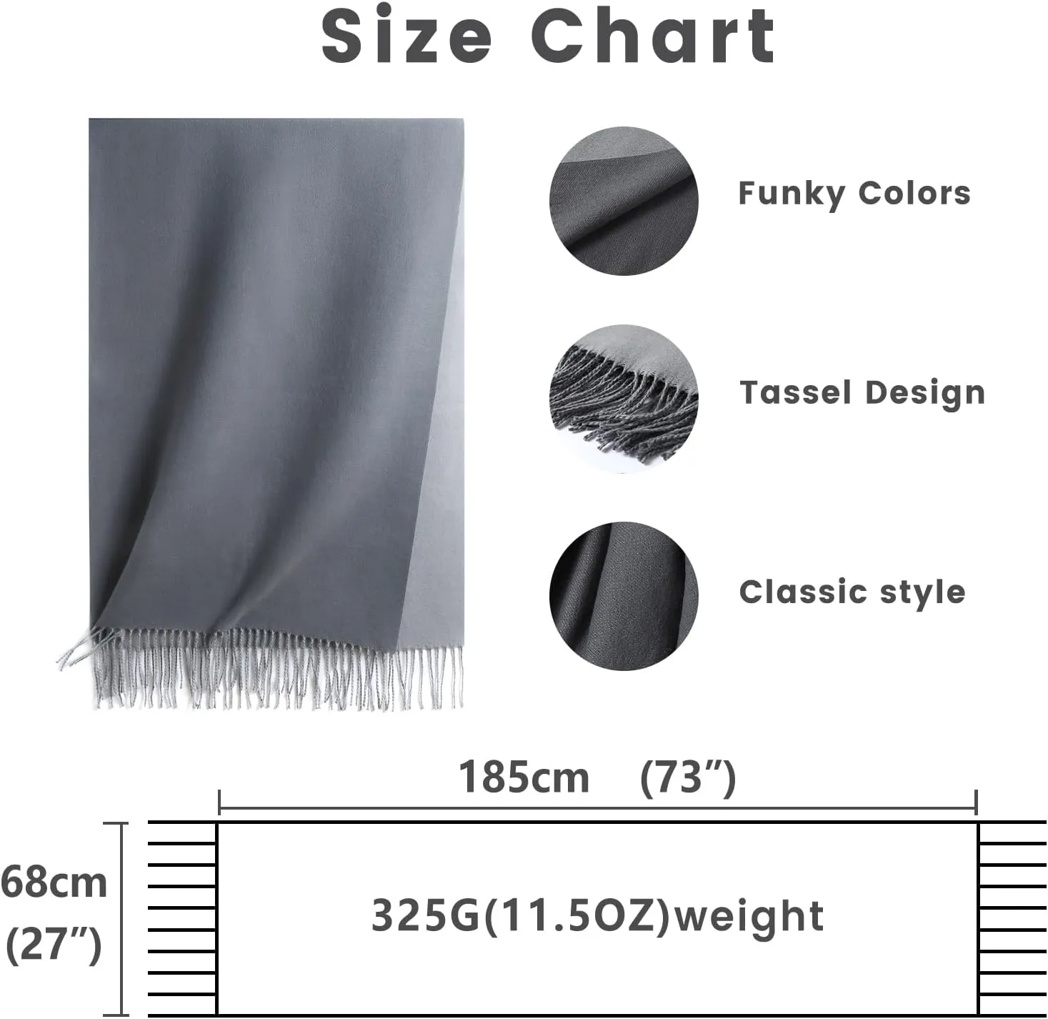 maamgic Womens Scarf Large Pashmina Shawls and Wraps Light Blanket Scarf for Evening Dress Warm Daily Travel Office