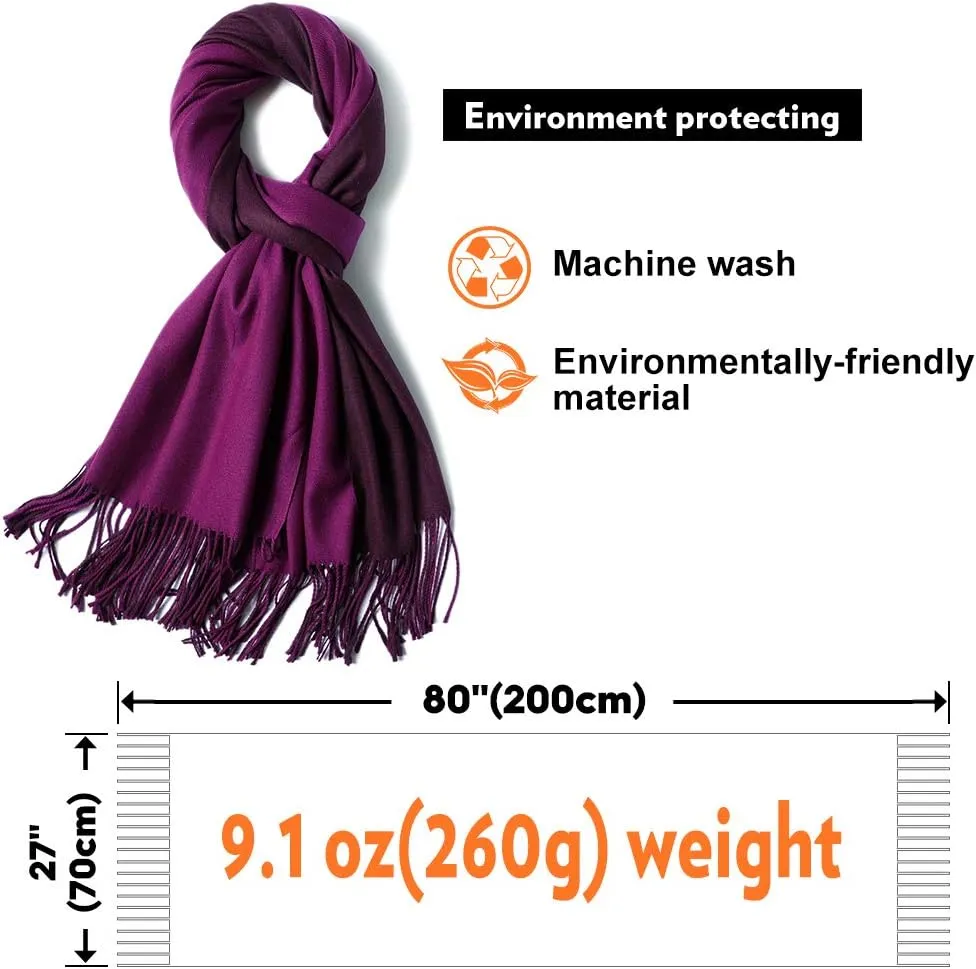 maamgic Women's Scarf Pashmina Shawls and Wraps for Evening Dresses Travel Office Winter Wedding Large Scarves