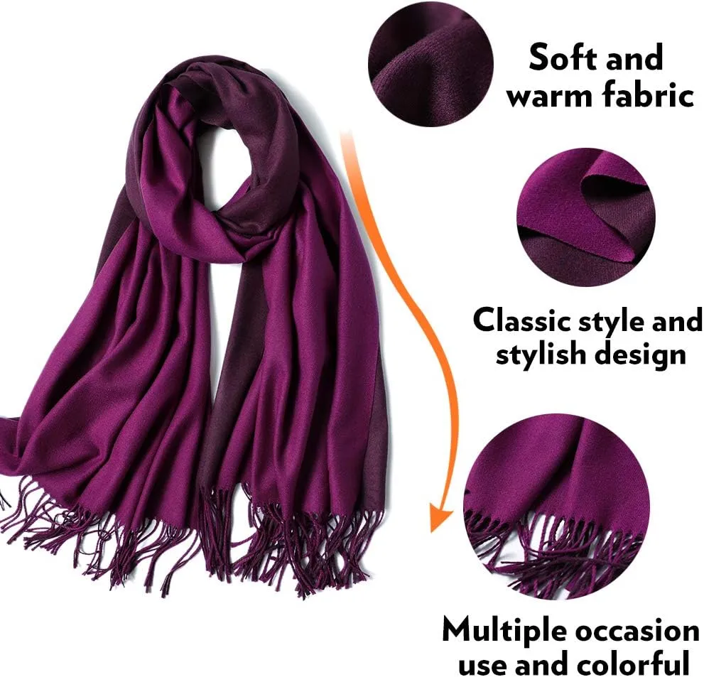 maamgic Women's Scarf Pashmina Shawls and Wraps for Evening Dresses Travel Office Winter Wedding Large Scarves