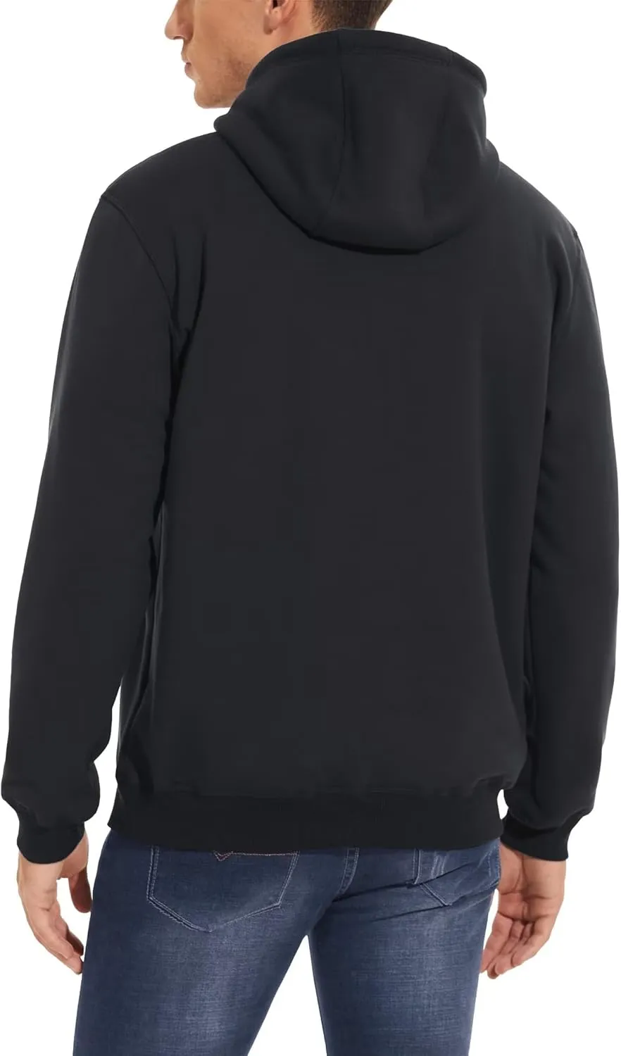 MAGCOMSEN Men's Heavy Hoodie Sherpa Fleece Lined Pullover Thick Winter Hooded Sweatshirt