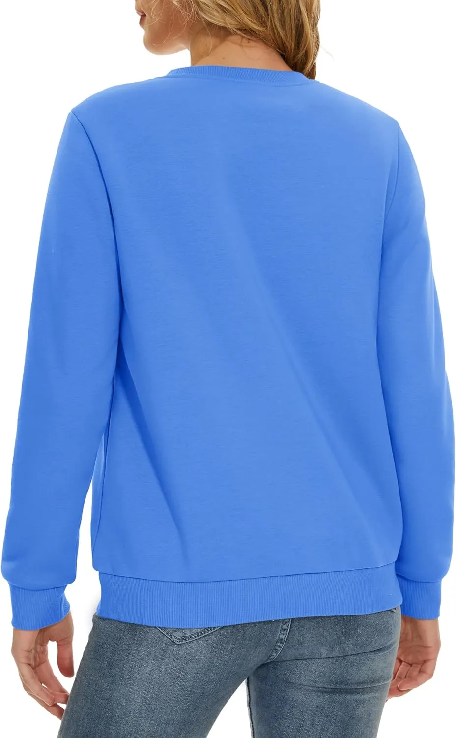 MAGCOMSEN Women's Sherpa Lined Sweatshirts Thermal Casual Crewneck Fleece Pullover Winter Warm Thick Long Sleeve Tops