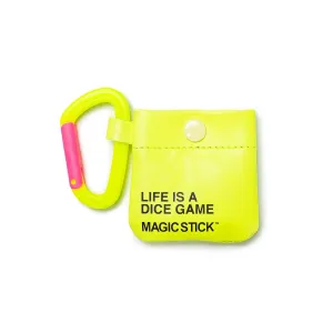 magic stick travel chinkoro pouch with dice (volt yellow)