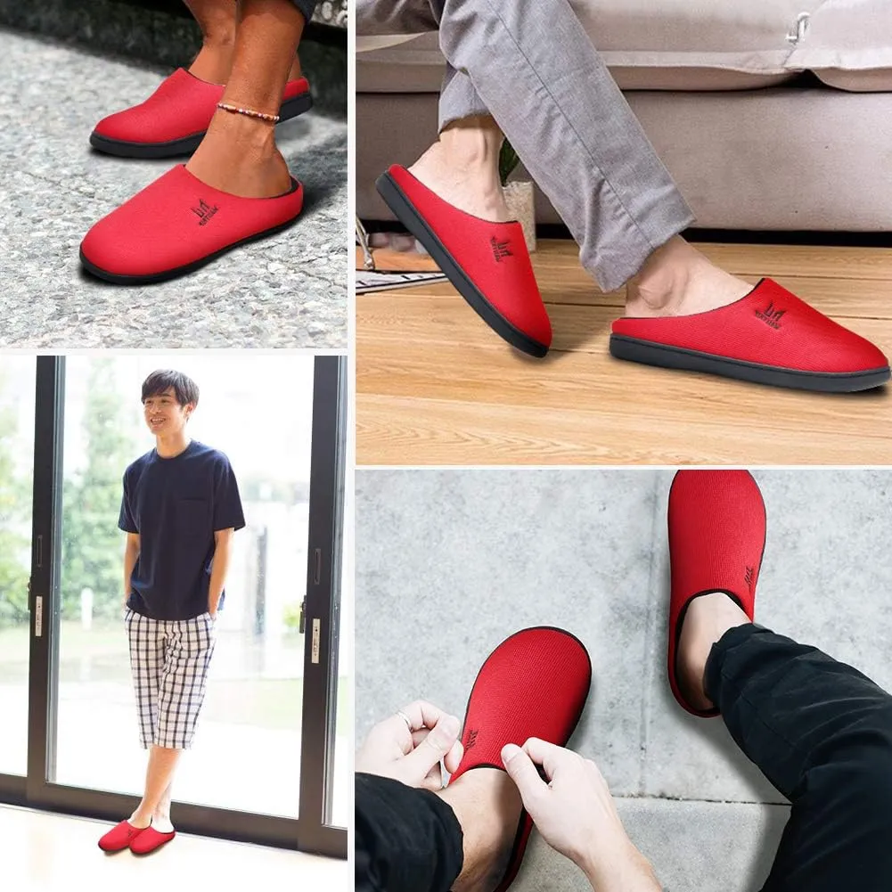 MAIITRIP Men's Cozy Memory Foam House Slippers Non Slip (Size:7-17)
