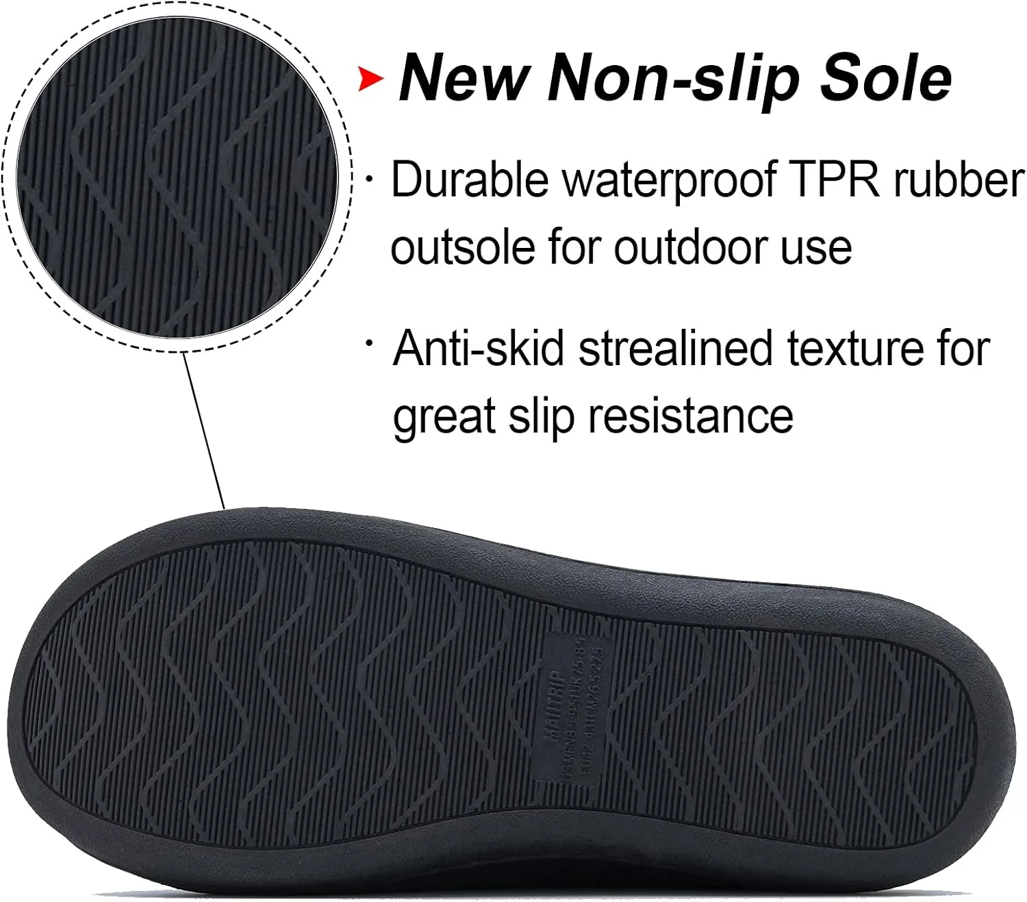 MAIITRIP Men's Cozy Memory Foam House Slippers Non Slip (Size:7-17)