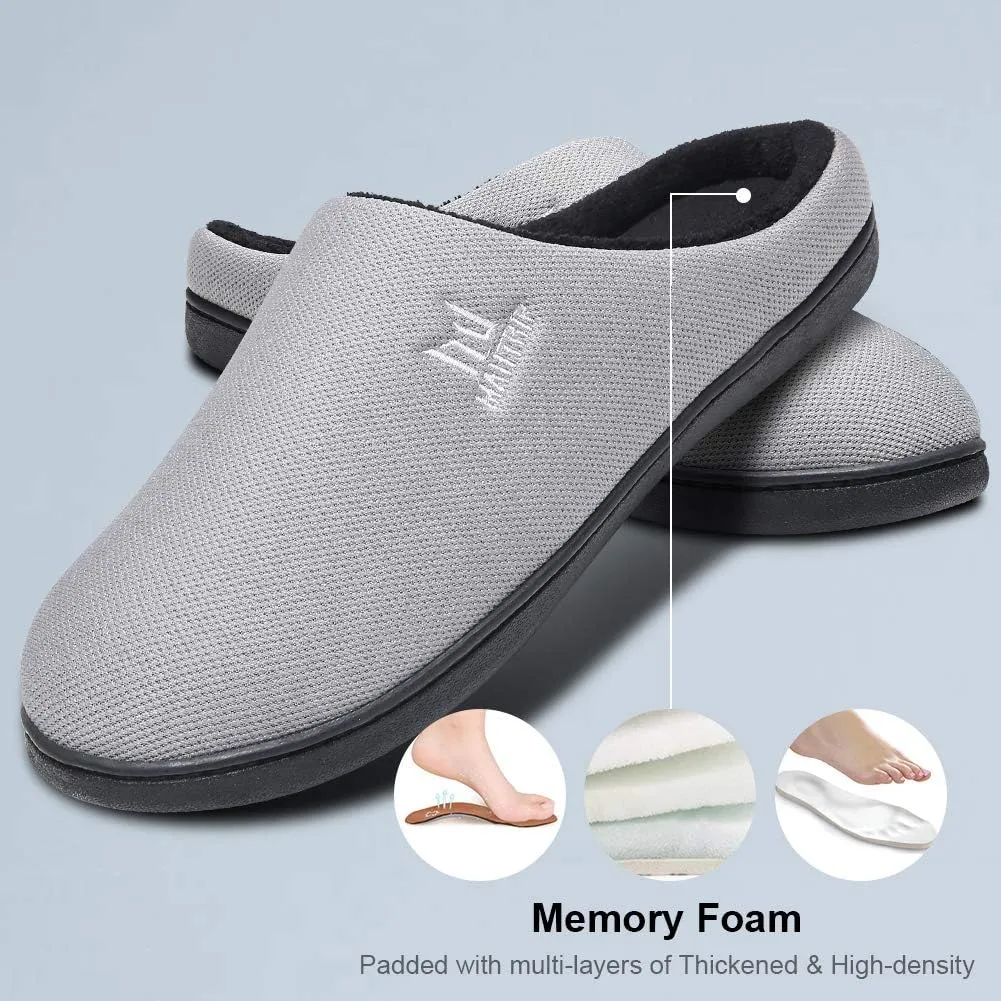 MAIITRIP Men's Cozy Memory Foam House Slippers Non Slip (Size:7-17)