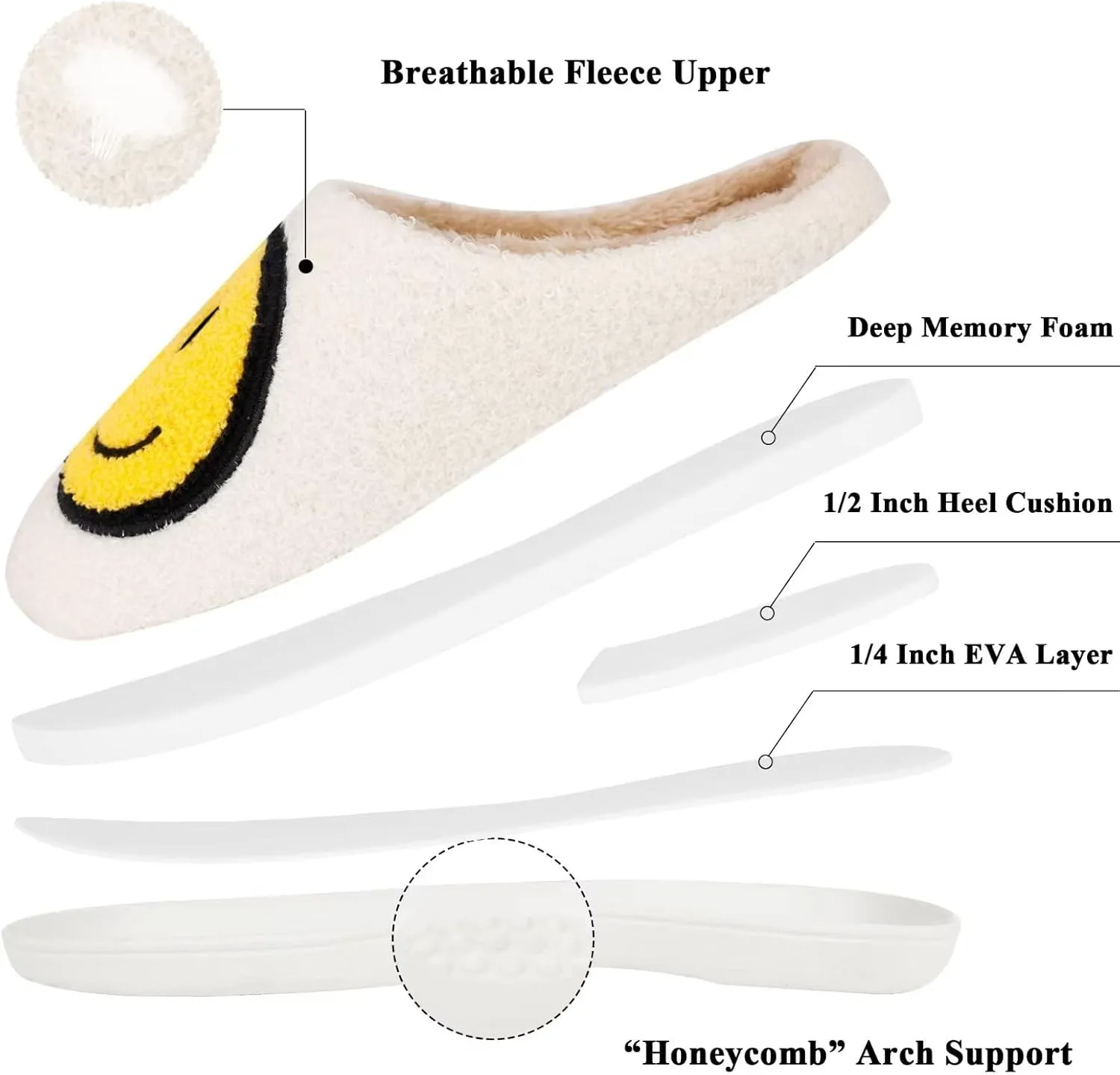 MAIITRIP Men's Cozy Memory Foam House Slippers Non Slip (Size:7-17)