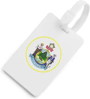 Maine State Emblem Luggage Tag for Suitcase Funny Bag Tags Travel Identify Labels