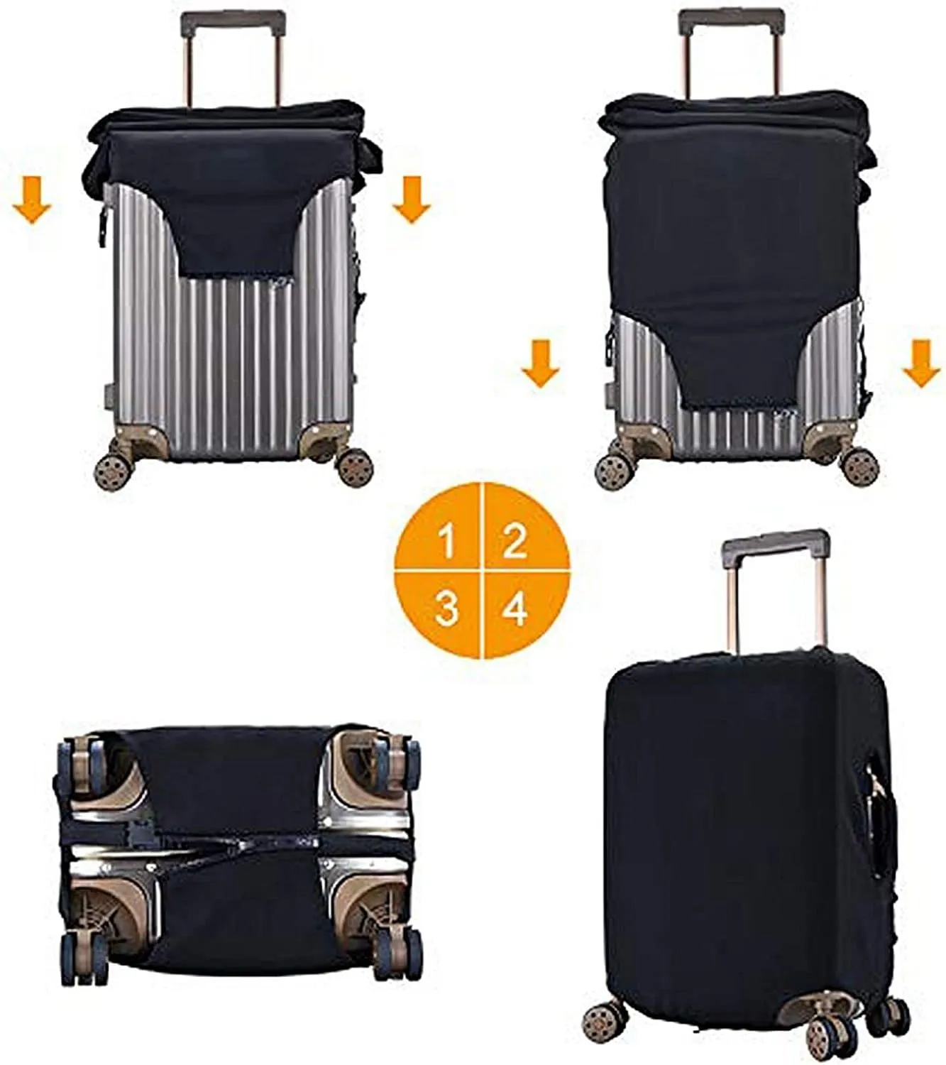 Maine State Flag Print Luggage Cover For Suitcases, Elastic Travel Bag For Luggage, Stylish Design