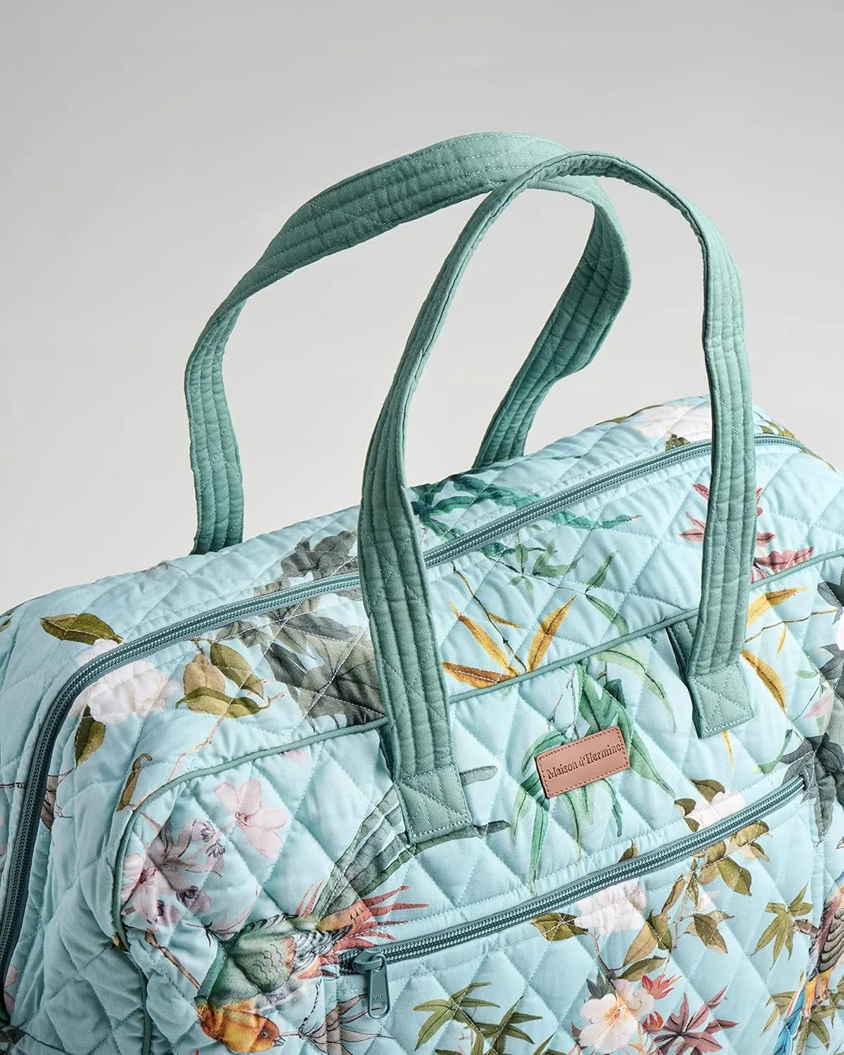 Maison d' Hermine 100% Cotton Handbag | Shoulder Bag | Shoulder Bag for the Beach | Shopping | Travel | Hiking | Women with Zip Pockets