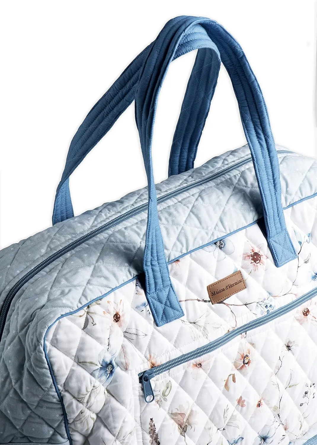 Maison d' Hermine 100% Cotton Handbag | Shoulder Bag | Shoulder Bag for the Beach | Shopping | Travel | Hiking | Women with Zip Pockets
