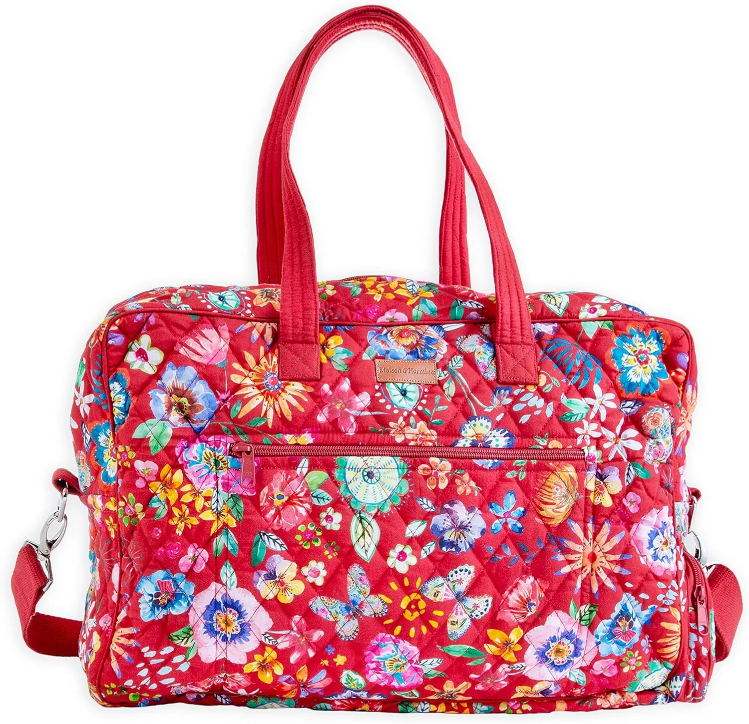 Maison d' Hermine 100% Cotton Handbag | Shoulder Bag | Shoulder Bag for the Beach | Shopping | Travel | Hiking | Women with Zip Pockets