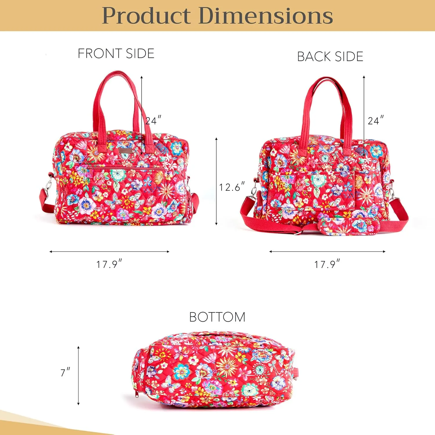 Maison d' Hermine 100% Cotton Handbag | Shoulder Bag | Shoulder Bag for the Beach | Shopping | Travel | Hiking | Women with Zip Pockets